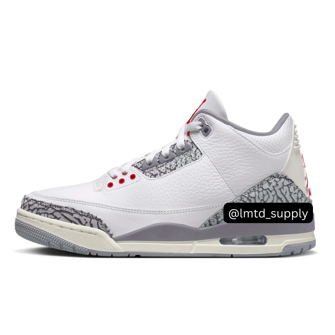 PRE ORDER 2024 Air Jordan 3 Retro Cement Grey LMTD Supply